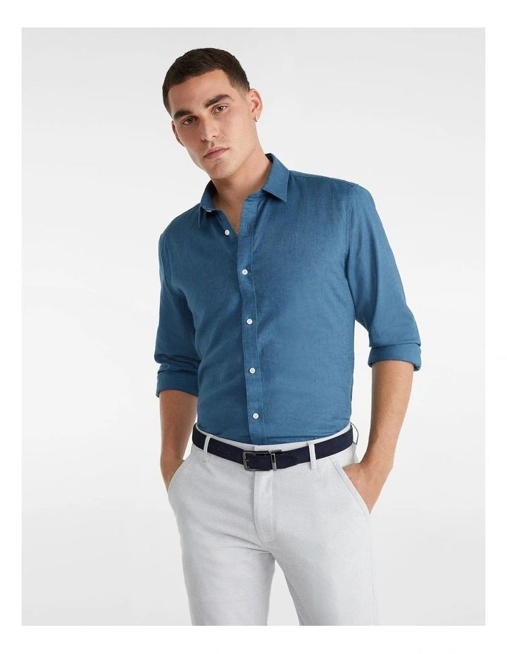Cheap π Yd. Brighton Linen π Shirt In Marine Blue π 3 Cheap π Yd. Brighton Linen π Shirt In Marine Blue π