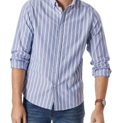 Best Pirce π Blazer Tim Long Sleeve Stripe π Shirt Blue π