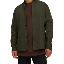 Discount ❤️ Jack & Jones Brook Twill Long Sleeve 👚 Shirt In Rosin ✔️