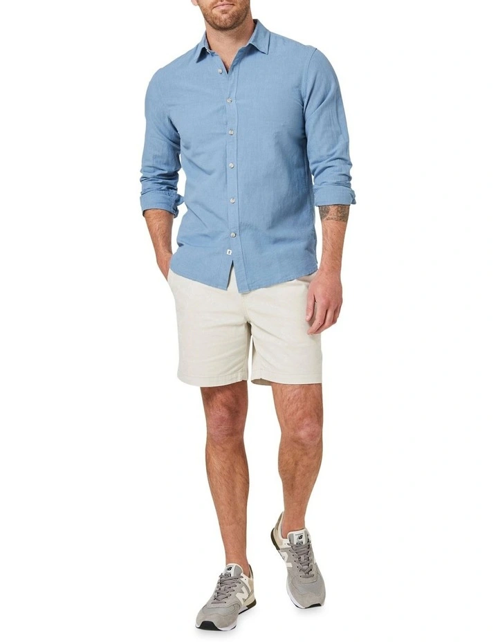 Discount π₯° Blazer Collins Long Sleeve Linen Blend π Shirt In Blue π€© 5 Discount π₯° Blazer Collins Long Sleeve Linen Blend π Shirt In Blue π€© - Image 3