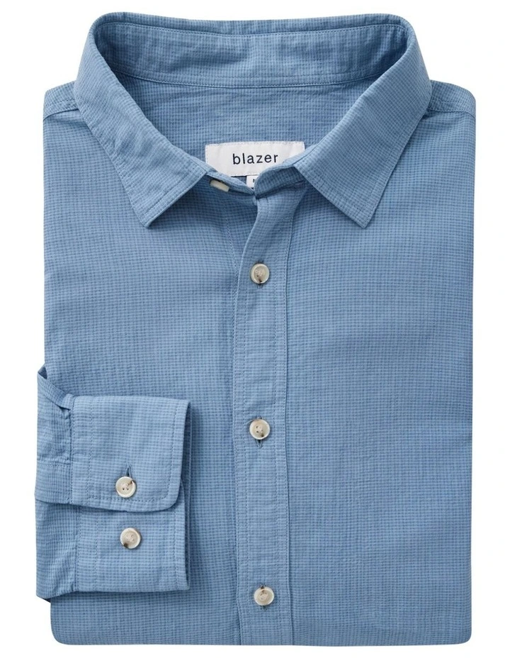 Discount π₯° Blazer Collins Long Sleeve Linen Blend π Shirt In Blue π€© 7 Discount π₯° Blazer Collins Long Sleeve Linen Blend π Shirt In Blue π€© - Image 5