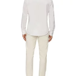 Discount ⌛ Calvin Klein Nevertuck Long Sleeve Plain Poplin 👚 Shirt In White ✔️ -Industrie Shop unnamed file 968