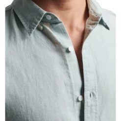 Buy 🎉 Superdry Studios Linen Short Sleeve 👕 Shirt In Blue Surf 🔔 -Industrie Shop unnamed file 97