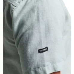 Buy 🎉 Superdry Studios Linen Short Sleeve 👕 Shirt In Blue Surf 🔔 -Industrie Shop unnamed file 98