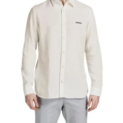 Promo 🤩 Jack & Jones Tons 👕 Shirt Long Sleeve In Cloud Dancer 💯